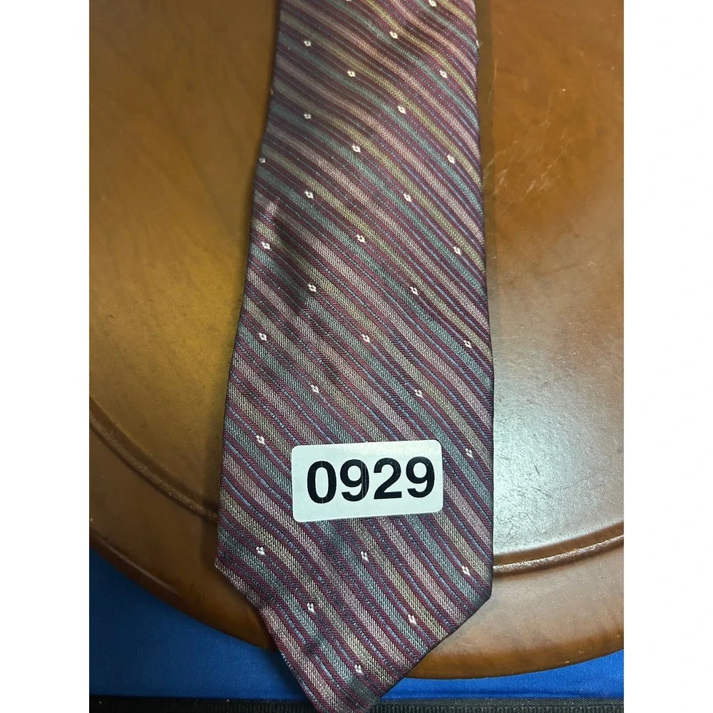 Benchley Designer‎ Collection Purple Men's 100% Silk Tie Striped Necktie